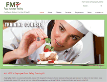 Tablet Screenshot of foodmanagertesting.com
